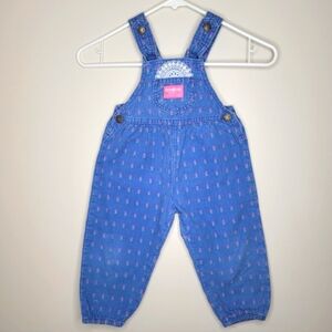 Vintage Girls Oshkosh B'gosh Blue Overalls SZ 3T